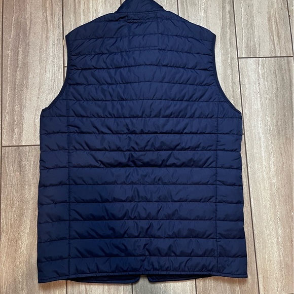 J Crew men’s  Authentic Outerwear Puffer Vest Navy Blue Size SMALL - Picture 5 of 6